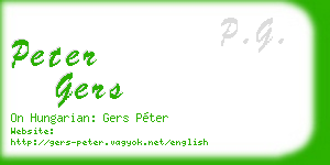 peter gers business card